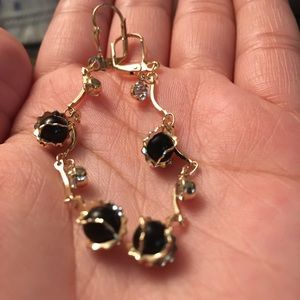 Classy black and gold earrings